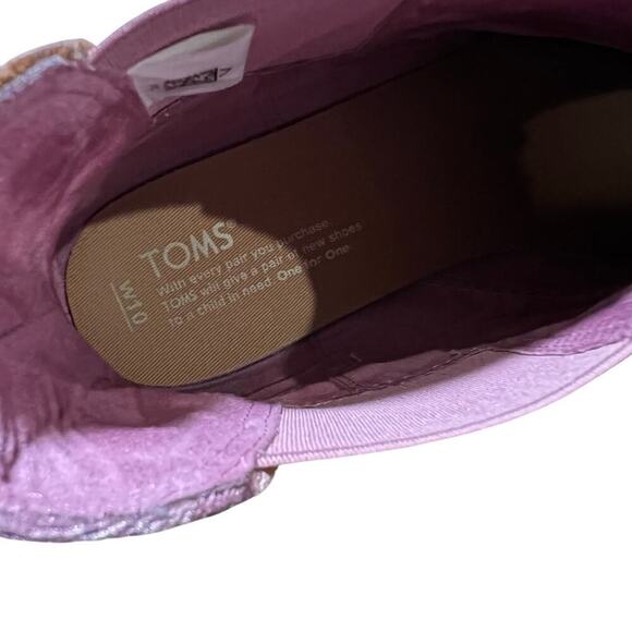 TOMS Ella Faded Rose Pink Crushed Velvet Ankle Boots Women's US 10 EU 42 - Picture 8 of 12